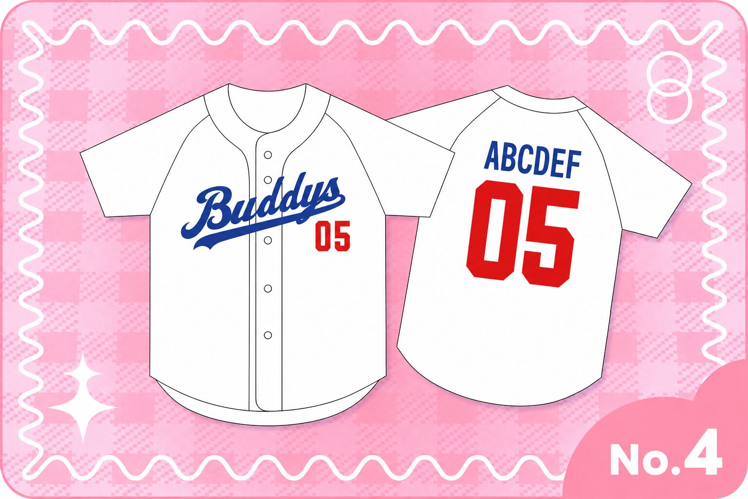 ブルー系のベースボールユニフォーム風クラスTシャツ 人気4位